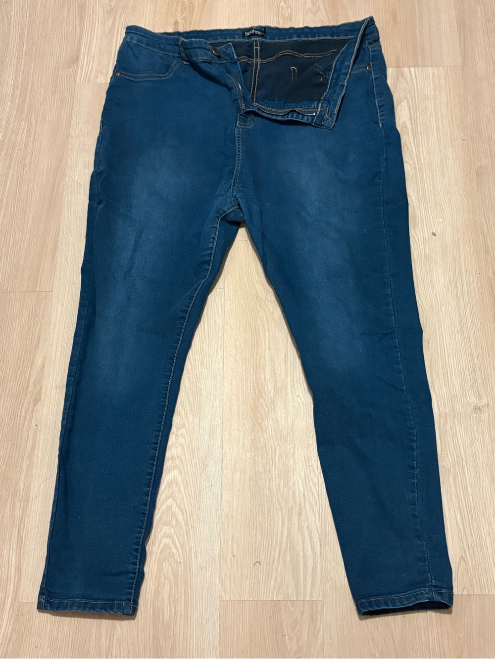 Boohoo Dark Blue Denim Jeans